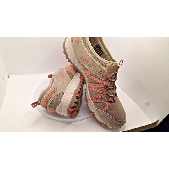 Skechers Womens Seager Hiker Shoes Sz 9 Taupe/Pink Vegan Memory Foam Slip On - Picture 5 of 8